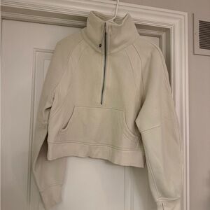 Lululemon scuba oversized half zip hoodie- bone
